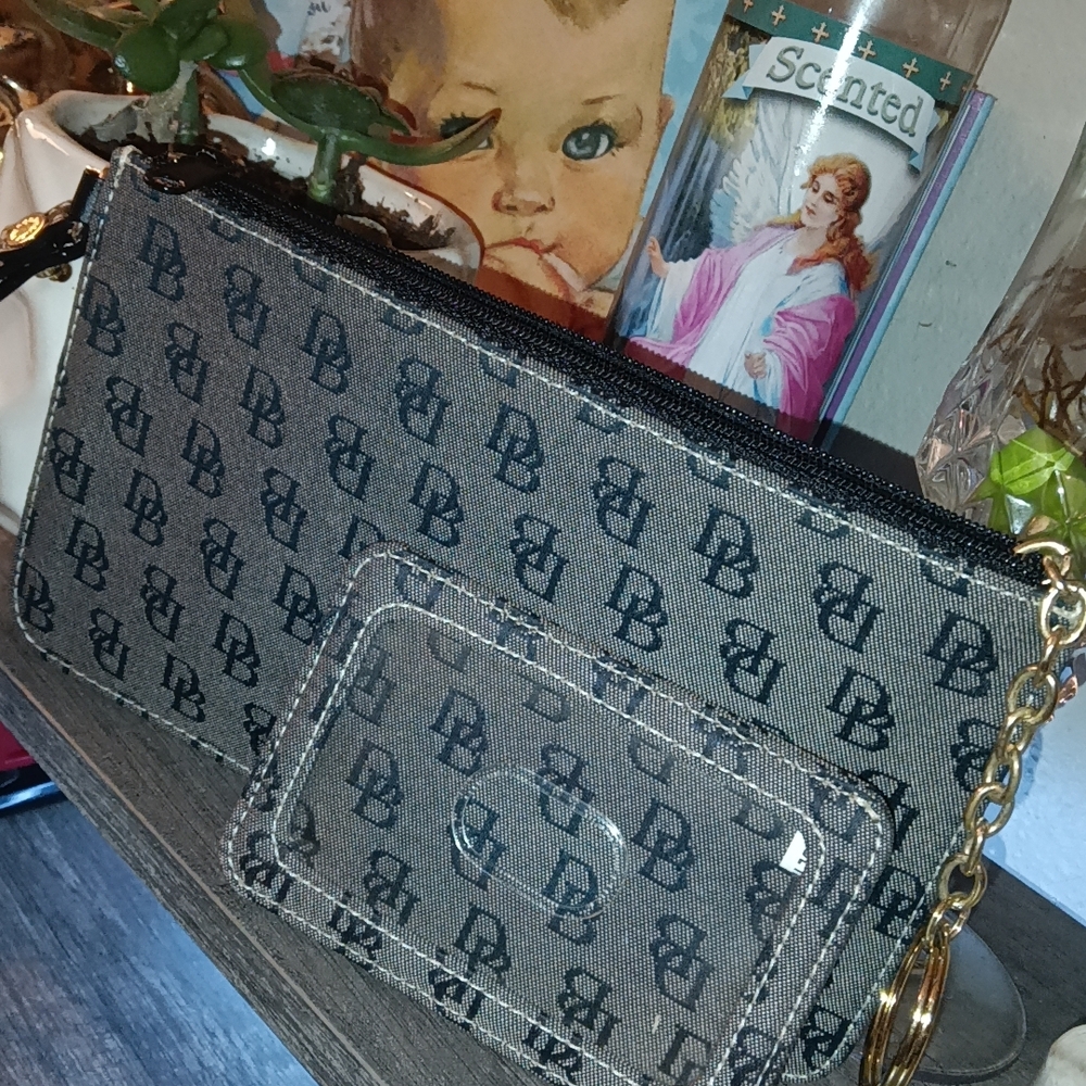 Dooney & Bourke Gray Monogram Wristlet
